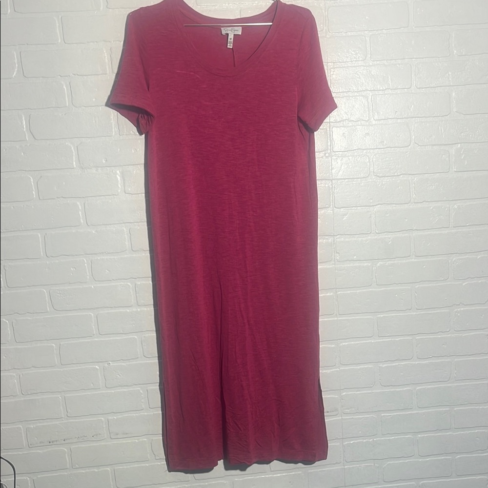 Jessica Simpson Womens Dress Pink Dress with Side Slits Size Midi Length Medium